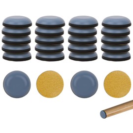 Möbelgleiter, 24 Stück, 22 mm, Teflongleiter, selbstklebend, Gleiter, Möbelgleiter, schwere Möbelgleiter, für Stuhlbeine, Sofa, Büro, Tisch, rund
