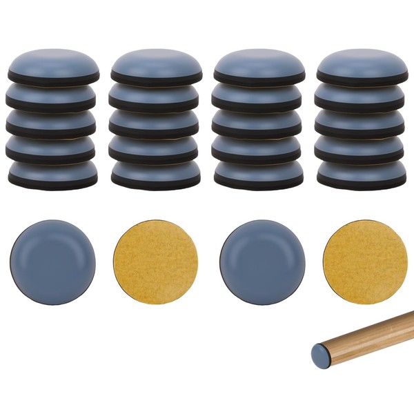 Möbelgleiter, 24 Stück, 22 mm, Teflongleiter, selbstklebend, Gleiter, Möbelgleiter, schwere