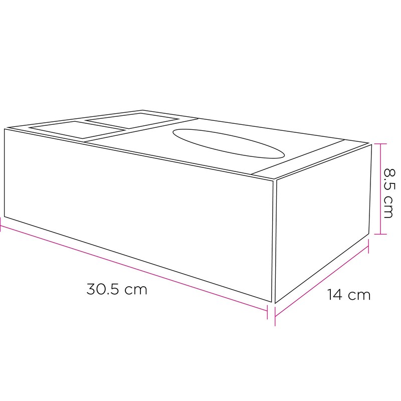 Art & Home Caja para pañuelos Desechables con Organizador HB-5892