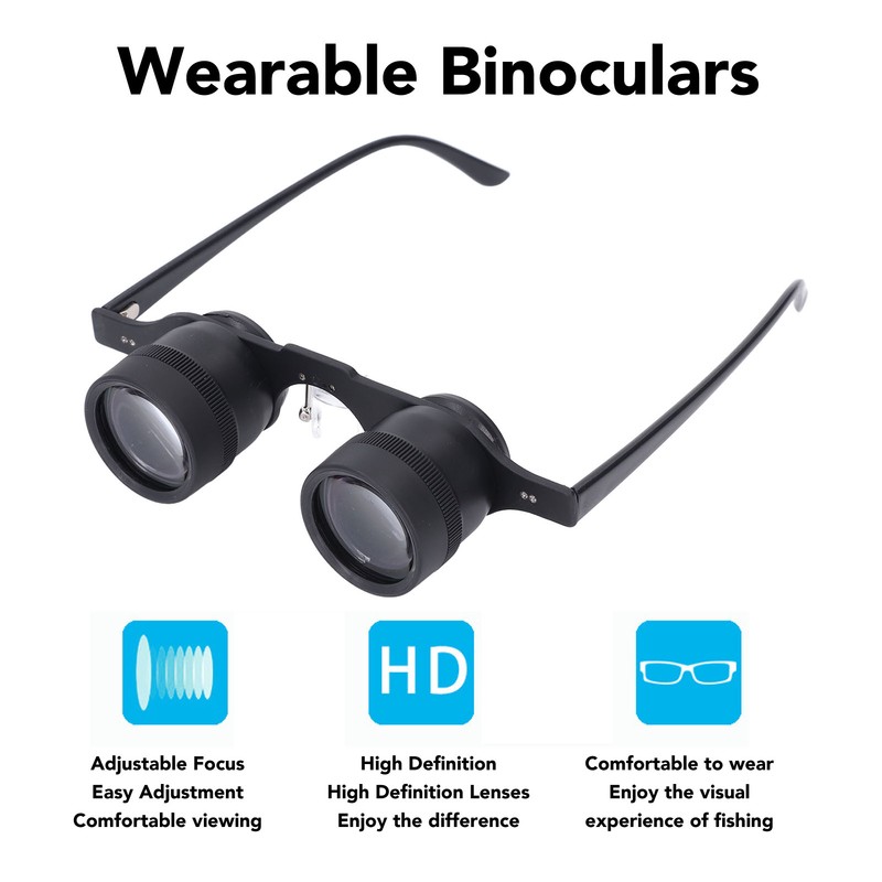 10X Fishing Binoculars Professional Adjustable Focus HD Binoculars for Fishing
