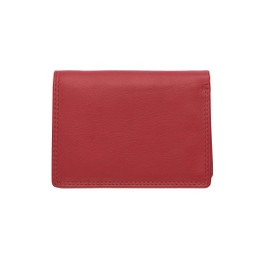 Josephine Osthoff Frankfurt Men's Credit Card Holder RFID Protection Note Compartment Slim Genuine Leather, cherry, Card case