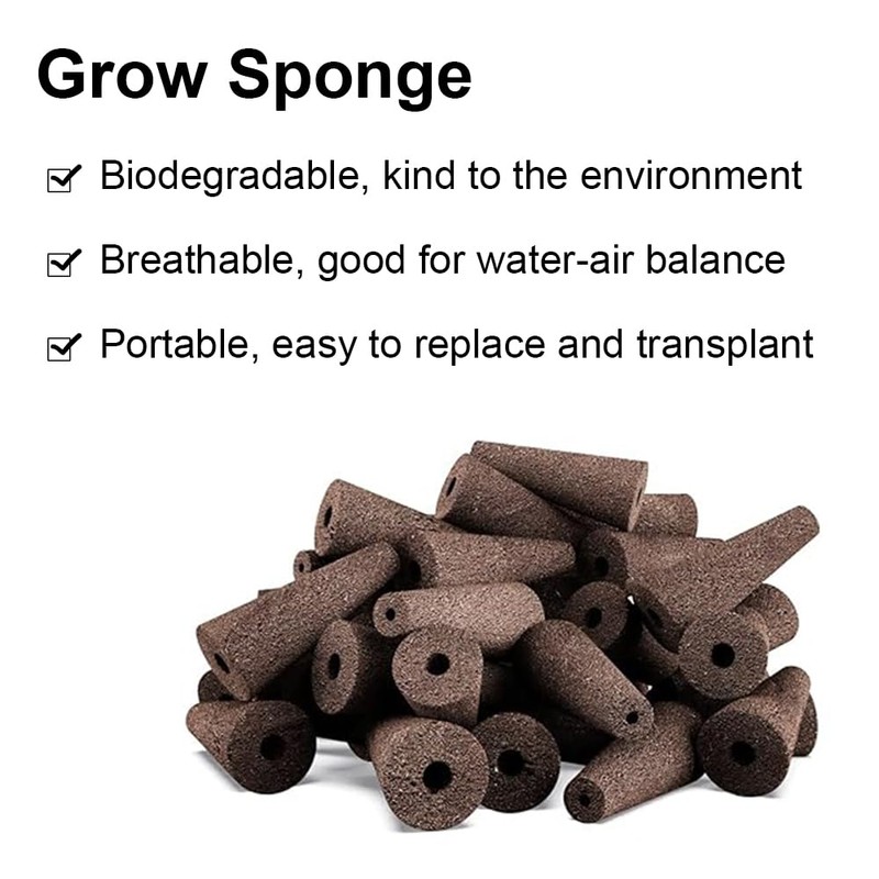Hydroponic Growing Set, Hydroponics System Garden Pods with Grow Sponge