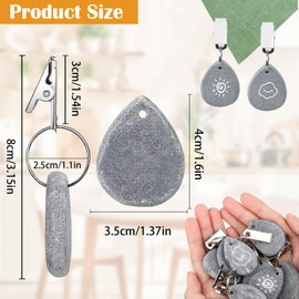 Zeuwets Tischdeckenbeschwerer Naturstein, 8 Stk Tischdeckenhalter Draußen, Tischdecke Gewichte mit Klammer, Tischtuchgewichte Tischdecken Klammern für Partys Camping Hochzeit Garten Picknick ca. 270 g