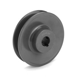 QWORK BK4534 V-Belt Pulley Single Groove, 4L/A or 5L/B V-Belt, 3/4" Bore, 4.25" OD A Belt or Cross Section Classical Cast Iron Fixed Bore 1 Groove V-Belt Sheave, for Many Existing Drive Design