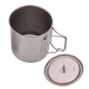750ml Outdoor Titanium Water Mugs With Folding Handles Portable Camping