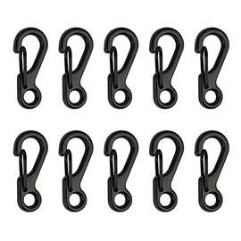 SWATOM - Mini mosquetón pequeño con clip de resorte, micro mosquetones para paracaídas de aleación EDC para exteriores, senderismo, pesca, camping, accesorios