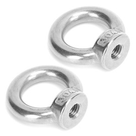Ring Nut, 2 Pieces Lifting Eye Nuts Stainless Steel Outdoor Water Tools for Ocean Industry Yachts Speedboats Eye Bolt (M10) Boating