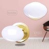 SEIWEI White + Gold Round Classic Ceramic Cupboard Drawer Door