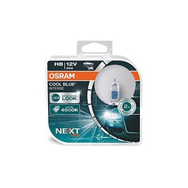 Osram COOL BLUE INTENSE H8, up to 4,800K, halogen headlight lamp, LED look, duo box (2 lamps), 64212CBN-HCB