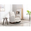 QQU Glider Rocker - Modern High Back Upholstered Rocking Chair
