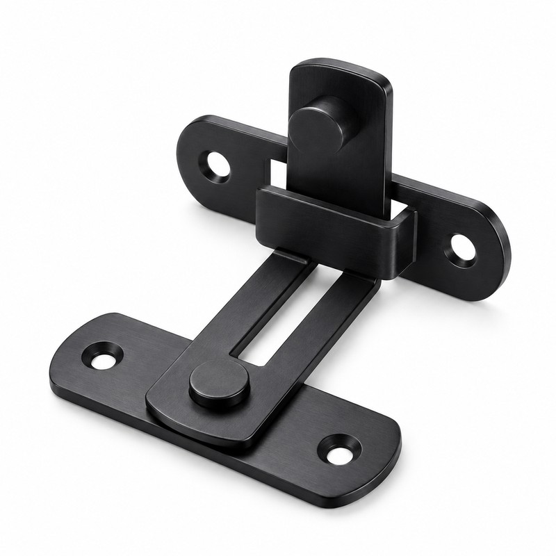 90-Degree Barn Door Latch for Right-Angle Doors – Stainless Steel