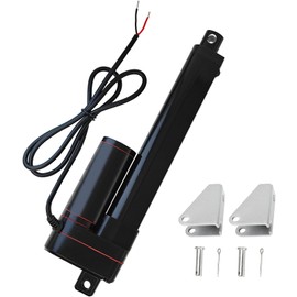 JQDML 12 Inch High Speed 1.34"/sec Linear Actuator 12V 88lbs/400N IP65 Waterproof Linear Motion Actuator with Mounting Brackets