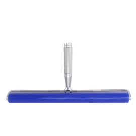 Silicone Manual Roller Cleaner Tool Laminated Static Lint Remover with Metal Handle Blue 14in