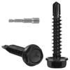 VGBUY 100Pcs #10 x 1-1/4" Self Drilling Screws for Metal,410