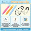 Qianyu 3 Pack Kid-Friendly Stylus Pen with Tether Anti-Rolling Tablet