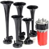 DriSentri 5pcs 125dB Black Trumpet Musical Dixie Car Duke of