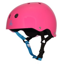 Triple Eight Sweatsaver Liner Skateboarding Helmet, Neon Fuschia Glossy, Small