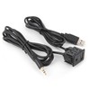 3.5mm AUX Extension Cable Adapter Flush Mount USB Port Headphone