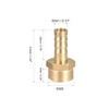 sourcing map Brass Hose Barb Fitting,Connector,8mm Barb x G3/8 Male