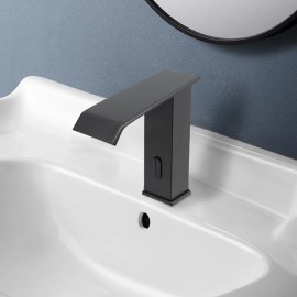 Hands-free Waterfall Bathroom Water Tap, Touchless Bathroom Faucet Safe to Use