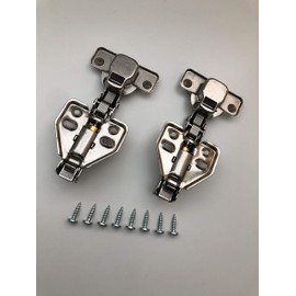 Nolte Set of 2 Hinges with Soft Close Suitable for Kitchen Cabinets (e.g. Nolte Kitchens) with 2 Hinges and 8 Screws