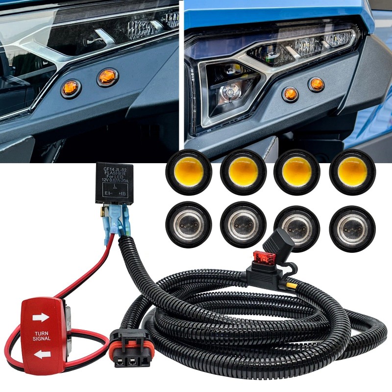 OZ-USA Turn Signal Amber & Red LED Pulse Busbar Plug
