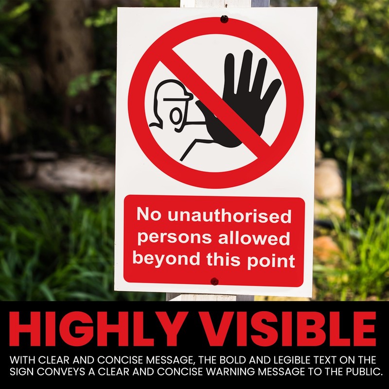 RDLCAR No Unauthorized Persons Allowed Beyond This Point - Safety