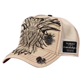 Red Monkey Double Headed Sicario RM1536 New Unisex Limited Edition Trucker Cap Hat (US, Alpha, One Size, Tan)