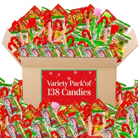 Candy Variety Pack - 138 Candies, individually wrapped, Sippies, Spray Pens, Fruit Nuggets, Fizzy Candy Canes, and Mini Popp Candy