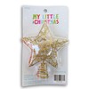 Gold Glitter Wire Star Mini Tree Topper - 5 Inch