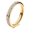 JINEAR 3mm Wedding Bands for Women Eternity Ring 18K Gold
