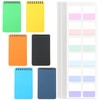 Pack of 6 spiral notepads, A7 notepad, small, coloured notepad