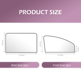 DACIRTY 4 PCS Side Window Windshield Sunshield, Full Shade Front Rear Glass Privacy Protection Sunshield, Non-destructive Adsorption Mounting Heat Reduction Accessory, for Most Cars, SUVs (Black)