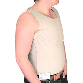 Tranz* Forms Sleeveless Chest Binder Beige FTM Binder with Double Panel Front - Large