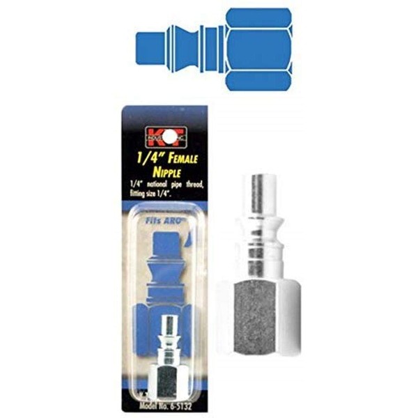 K-T Industries 6-5132, ARO 1/4" Female NPT 1/4" Nipple