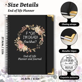 NADSSJL End of Life Planner UK 2025: "Fxxk, I'm Dead! Now What?" A4 Life Planner featuring Twin-Wire Binding, a Hard Cover, Organiser Notebook for your possessions, business affairs, and final wishes