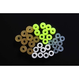 Tigofly 200 pcs 4 Colors Silicone Band Fishing Skirts Tools SpinnerBait Buzzbait Hand Fittings Fishing Accessories Materials (Assorted)