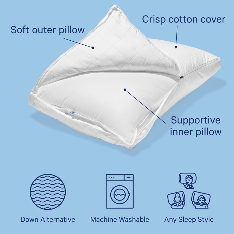 Casper Sleep Original Pillow for Sleeping, Standard, White