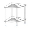 Sumerflos Acrylic Corner Shower Stool, Clear Shower Bench for Shaving