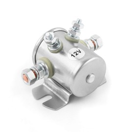 QWORK Continuous Magnet Start Relay, 200 A 12 V Golf Cart Solenoid, End Piece Start Oil Pump Magnetic Closer Relay