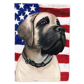 Caroline's Treasures CK6513GF English Mastiff Dog American Flag Flag Garden Size, Small, Multicolor