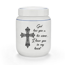 Kagrec Ceramic Small Urns for Human Ashes Keepsake for Men Women Handmade Mini Urn for Ashes Decorative Cremation Urn for Memorial, Funeral or Cremation