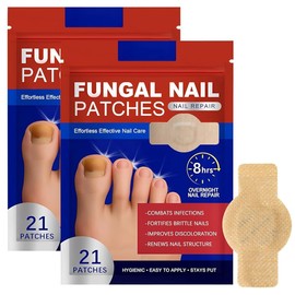 Pack of 42 Nail Fungus Plasters, Nail Patches, Nail Plasters, Repair Patches, Toenail Correction Patches, Toenail Patches, for Damaged Nails and Appearance of Discoloured Nails