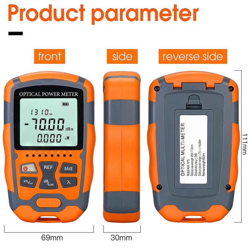 Duogalia 4 in 1 Fiber Optic Tester Portable Fiber Power
