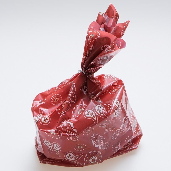 Fun Express Red Western Bandana Cellophane Party Treat Bags - (36 Pack)