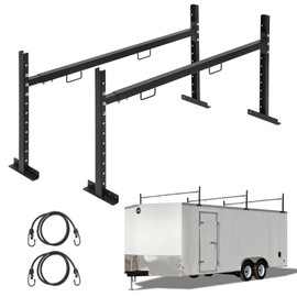 Colinktool Adjustable Roof Ladder Racks,Trailer Ladder Racks Fit for 4'-7' Enclosed Trailers Cargo Vans Trucks – 2 Pack, Black