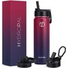 25oz Insulated Water Bottles with 2 Leak Proof Lids(Spout Lid