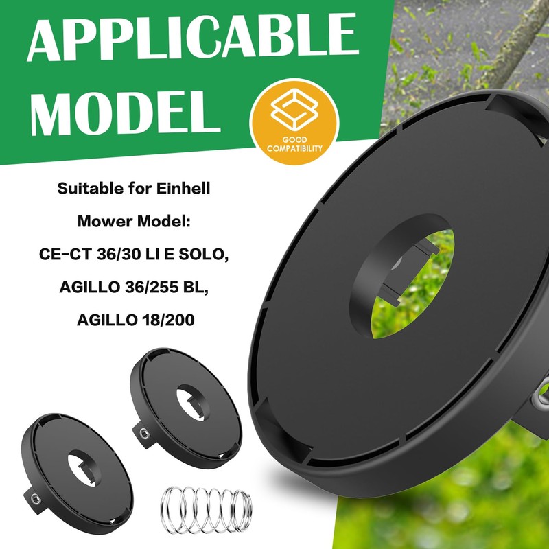 XIJIANG 2 x spool cover, with grass trimmer spring, compatible