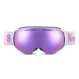 Nordik Loki Ski Goggle Winter Snow Goggles (Matte Purple/Crystal Pink Lens)