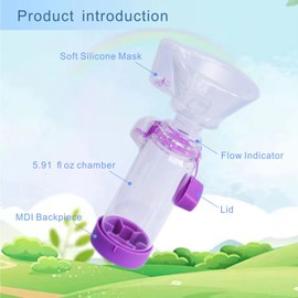 Ramixi Spacer for Adult and Kids 2 Masks (2 Masks/Purple/Adult)